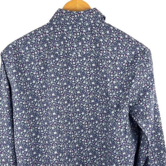 BRAX FEEL GOOD HAROLD NATURAL FLEX BUTTON‎ FRONT SHIRT IN BLUE MEN'S S 37/38 - Picture 5 of 14